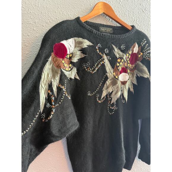 Vintage Maurada Sweater Silk/Wool/Angora Rabbit Hair Blend Size Large - Picture 2 of 5